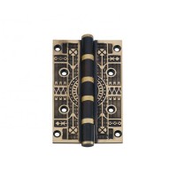 European Style Square Corner Automatic Closure Butt Bearing Brass Wooden Door Spring Loaded Hinge