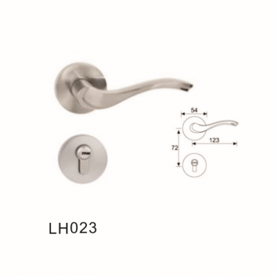 Hot Selling Custom Sliver Zinc Alloy Entrance Door Pull Handle Lock Set