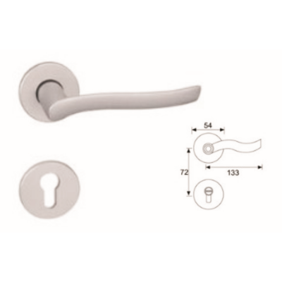 High Quality Modern Aluminium Door Lever Handle Handardware mortise Lock Set