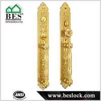 Europe Outdoor Modern Fancy Handles With Mortise Locks For Safe Door